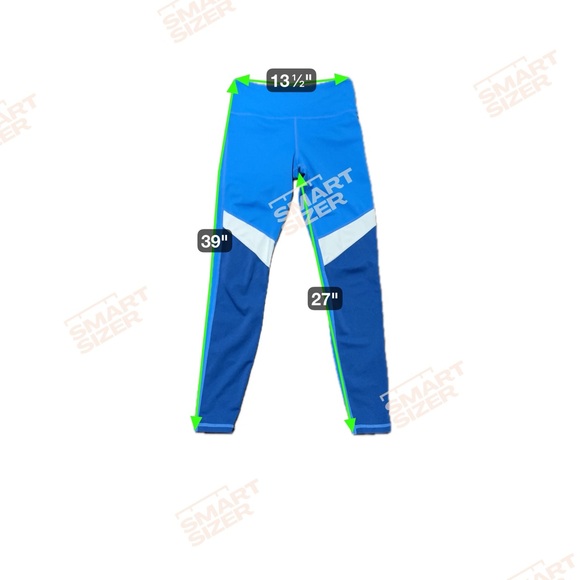 ZYIA ACTIVE "Light N Tight" Blue Tones Color Block LEGGINGS Hi-Rise Size Small - Picture 3 of 7